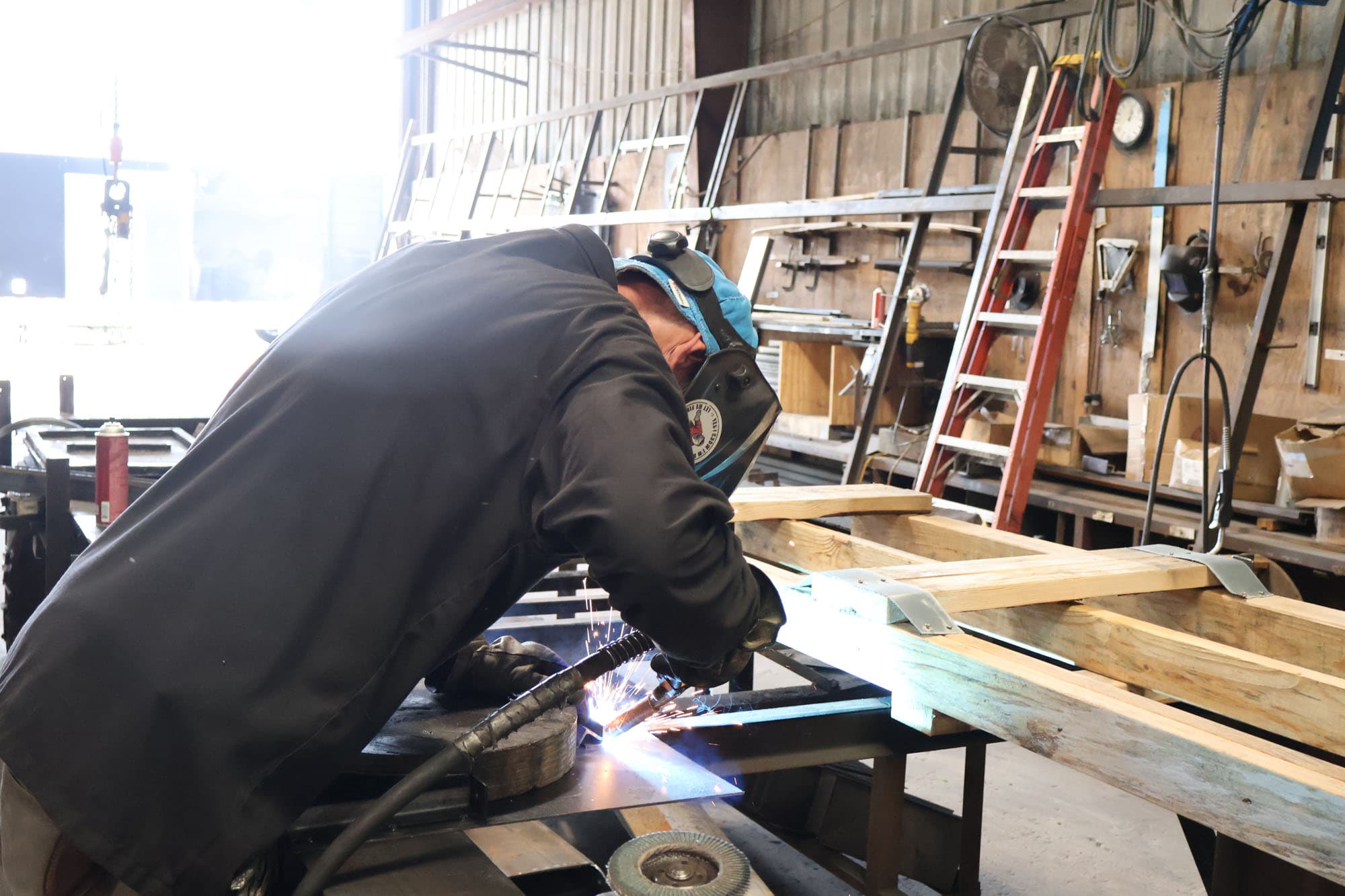 Fabrication in progress at Worldwide Trailers USA